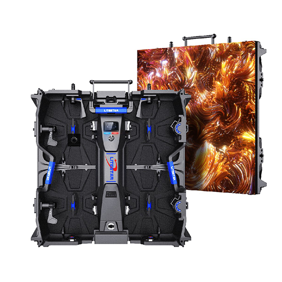 LSR-serie indoor verhuur LED-kast met onderhoudsmodule aan de voorkant Ondersteuning van zowel concave als convexe vorm LED-videomuur voor verhuur LED-display